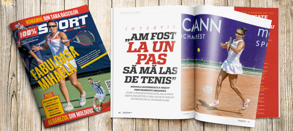Revista 100% Sport România este pe piață cu numărul 16! Interviu cu Mihaela Buzărnescu: “Am fost la un pas să renunț!”