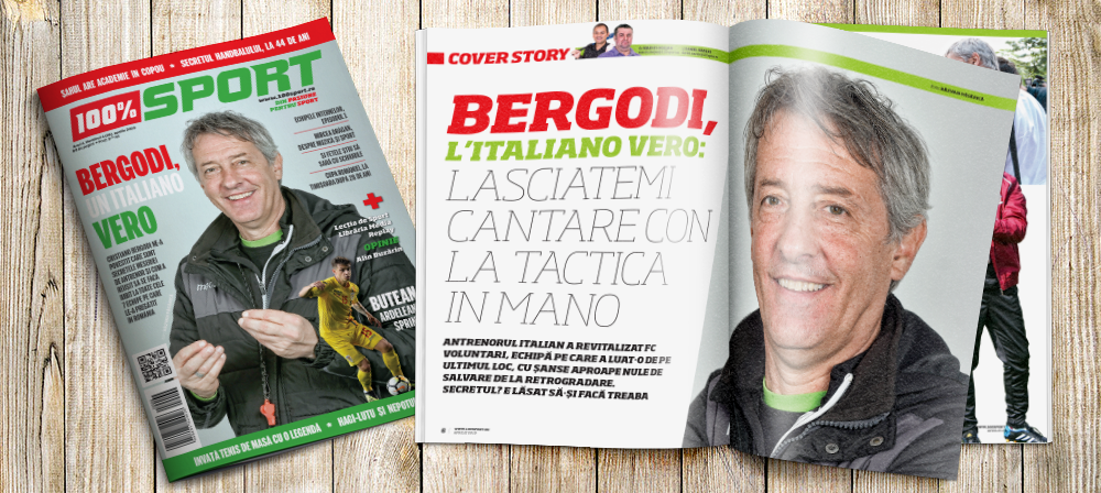 NUMĂRUL 30 AL REVISTEI 100% SPORT ROMÂNIA ESTE PE PIAȚĂ! CRISTIANO BERGODI, L’ITALIANO VERO!