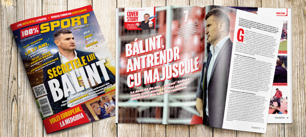 Nunărul 44 al revistei 100% Sport este pe piață! Povestea lui Gyuszi Balint, unul dintre cei mai buni tineri tehnicieni, care muncește cu spor la UTA Arad