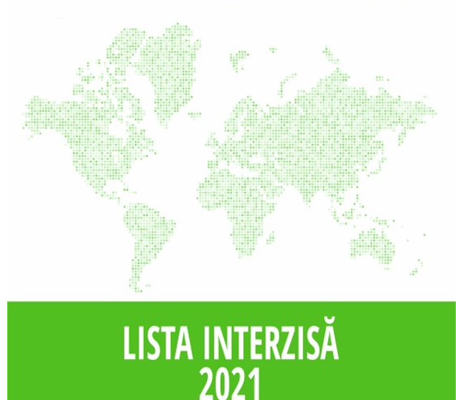 Lista substanțelor și metodelor interzise în sport în 2021. Documentul este actualizat de Agenția Mondială Anti-Doping