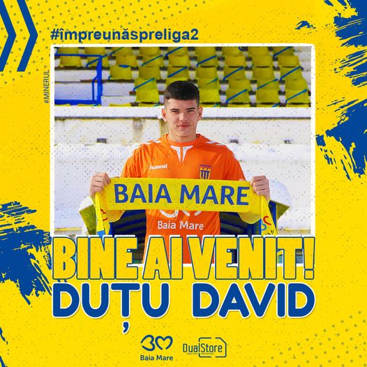 Transfer pentru promovare. David Duţu va apăra la Minaur Baia Mare