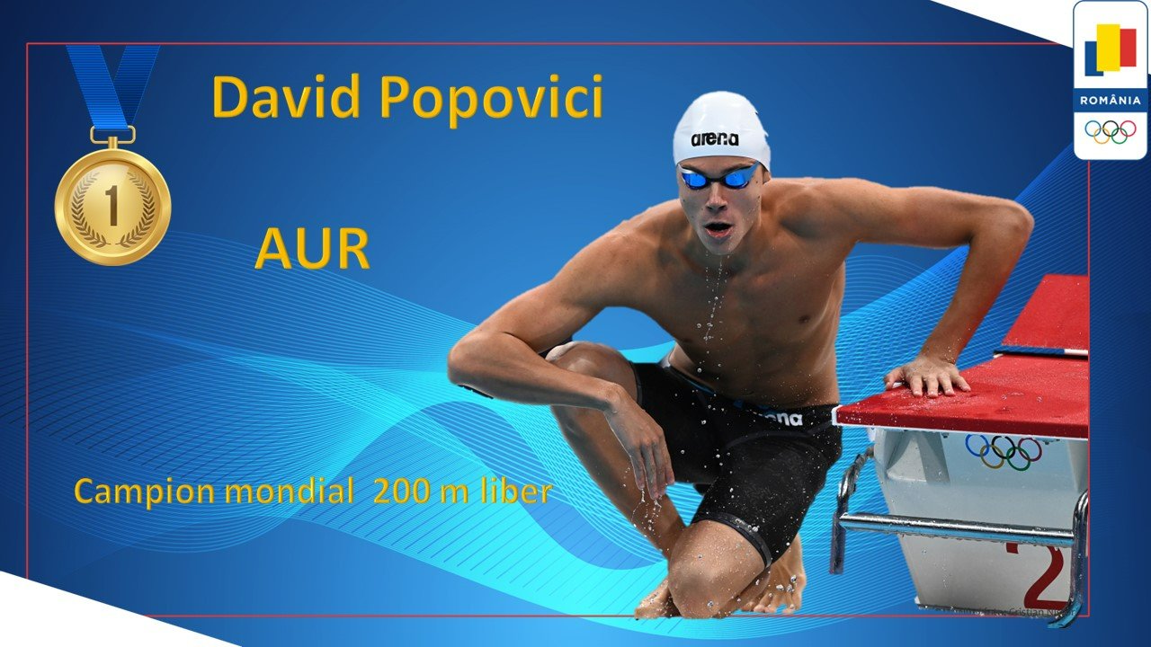 Performanță uluitoare la Budapesta. Dinamovistul David Popovici este primul campion mondial de seniori al României la înot!