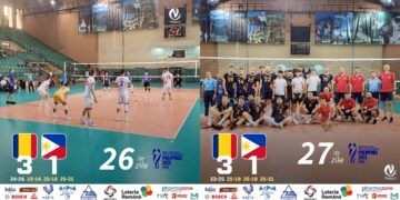 Naționala masculină de volei a câștigat cele 3 meciuri cu Filipine