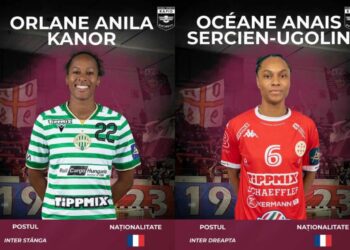Orlane Anila Kanor și Océane Anaïs Sercien‑Ugolin din vară la CS Rapid București
