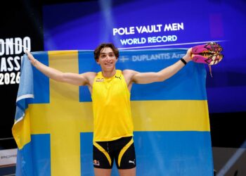 Armand „Mondo” Duplantis a stabilit joi un nou record mondial la săritura cu prăjina