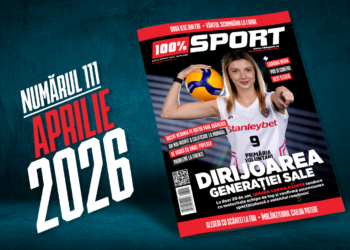 A apărut numărul 111 al revistei 100% Sport! Iarina-Luana Axinte, “pianista” de la fileu