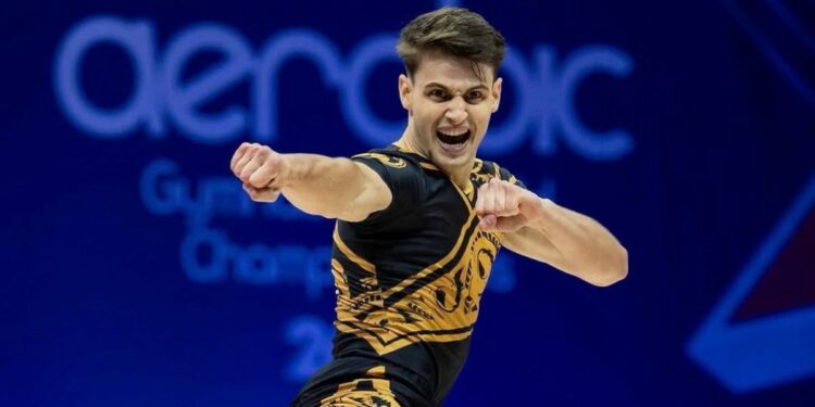 Leonard Manta: bronz la individual masculin la Mondialele de gimnastică aerobică de la Pamplona